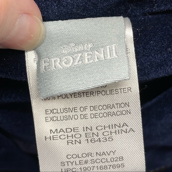 Disney Frozen II Blue Velour Jacket size 3T Princess Anna - Picture 6 of 8